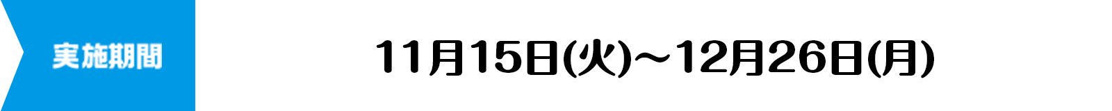 実施期間：11月15日(火)～12月26日(月)